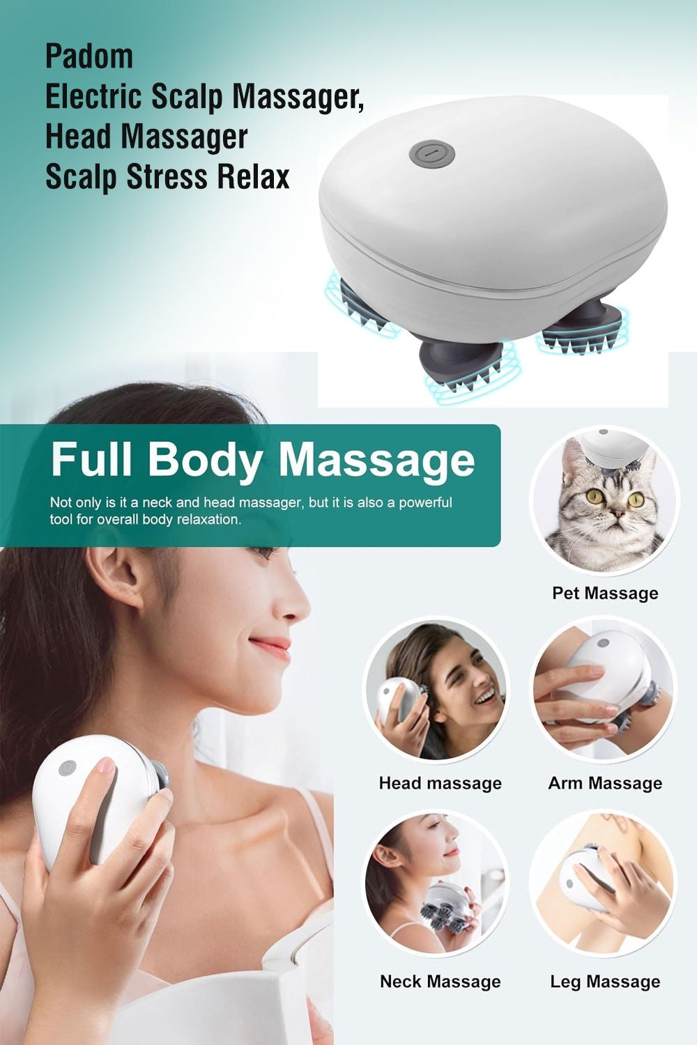 Electric scalp massager