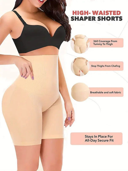 High-Waist Tummy Control Shapewear Shorts