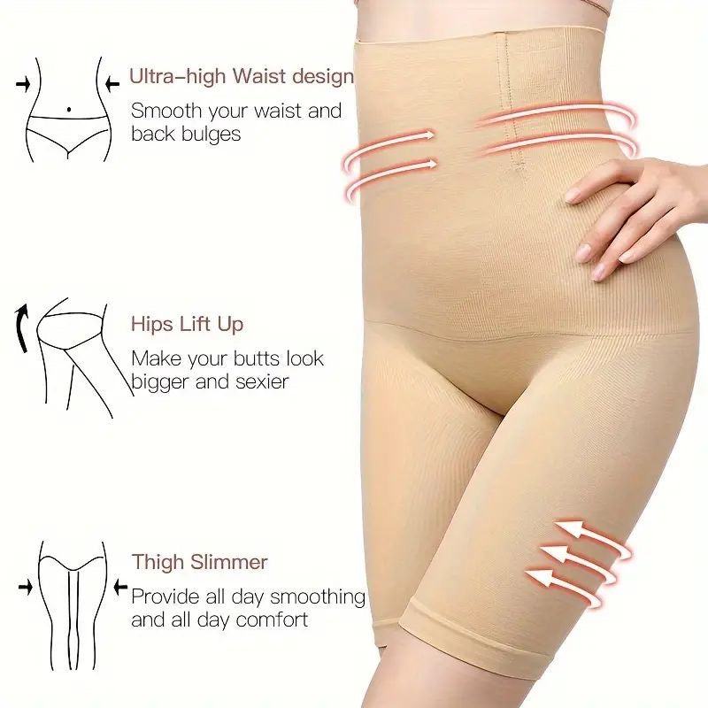 High-Waist Tummy Control Shapewear Shorts